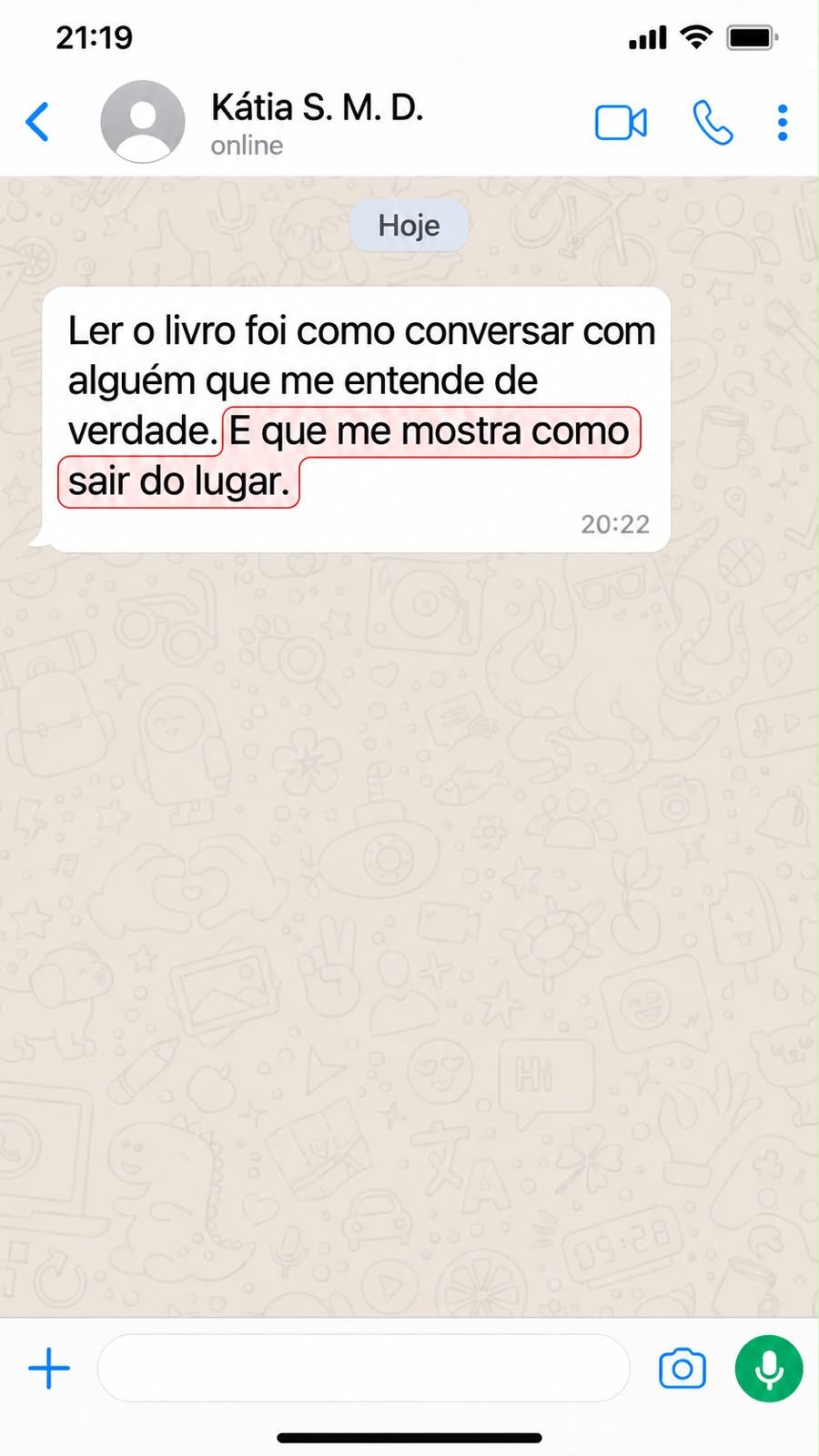 Depoimento de Kátia S. M. D.